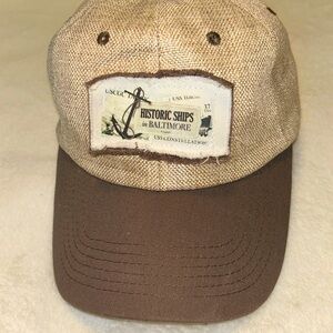 **6/$20** Historic Ships In Baltimore Beige/Brown Adjustable Strap Hat